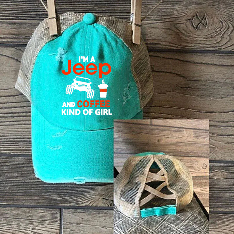 Jeep and Coffee Kind of Girl Summer Hats