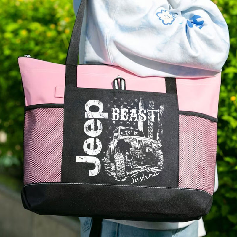Jeep Beauty Jeep Beast Personalized Tote Bag