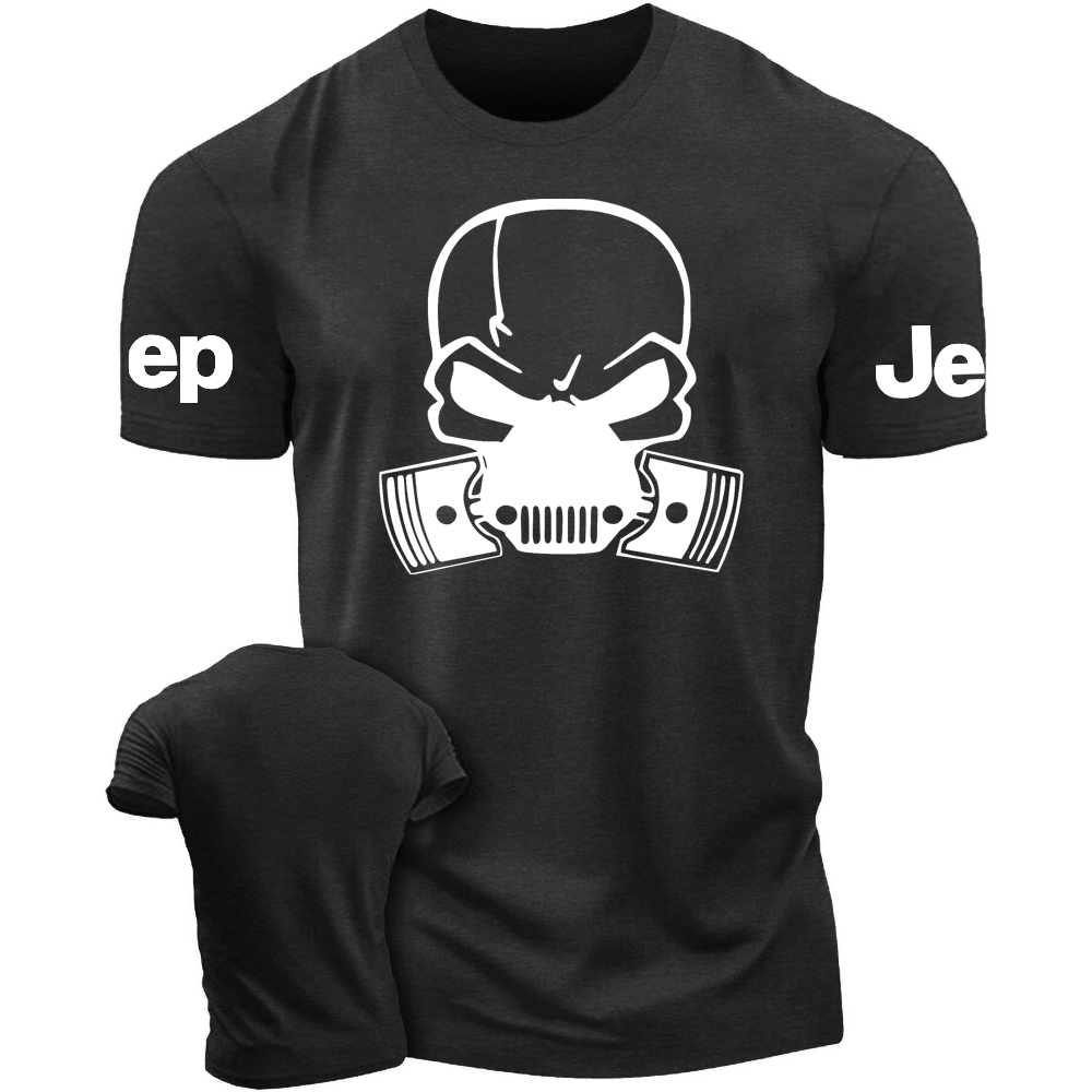 Jp Skull Black White Design T-Shirt
