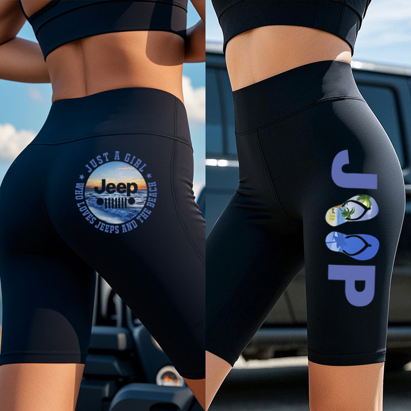 Just A Girl Who Love Jeeps And The Beach Quarter Length Pants