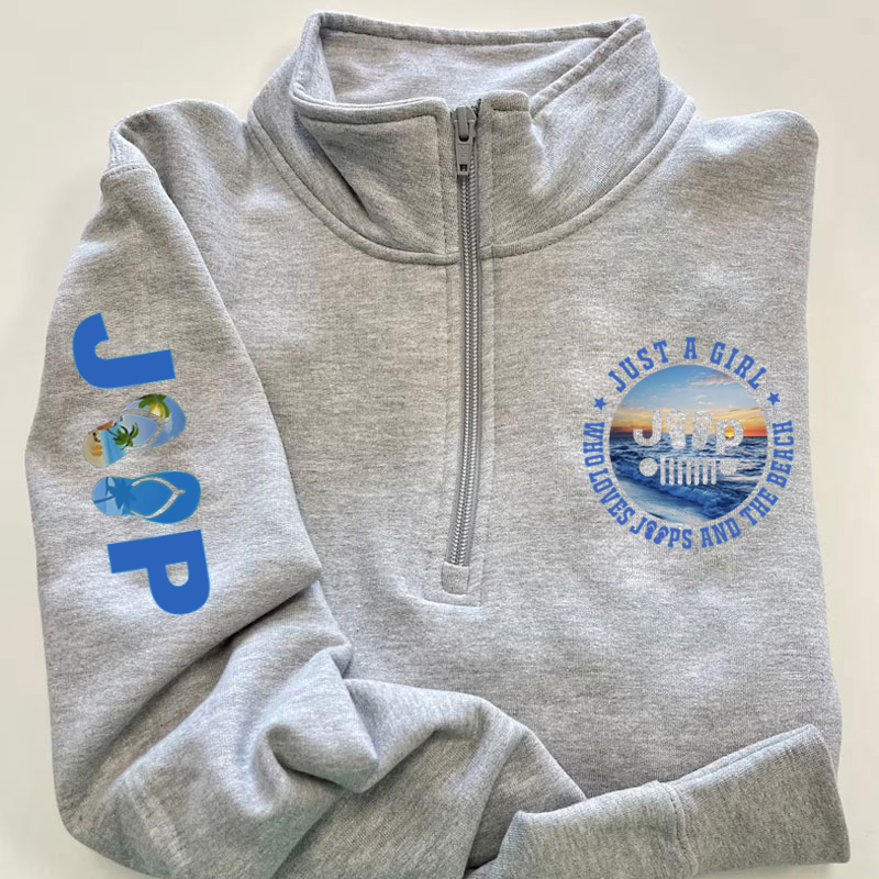 Just A Girl Who Loves Jps and the Beach Full-Zip Jacket