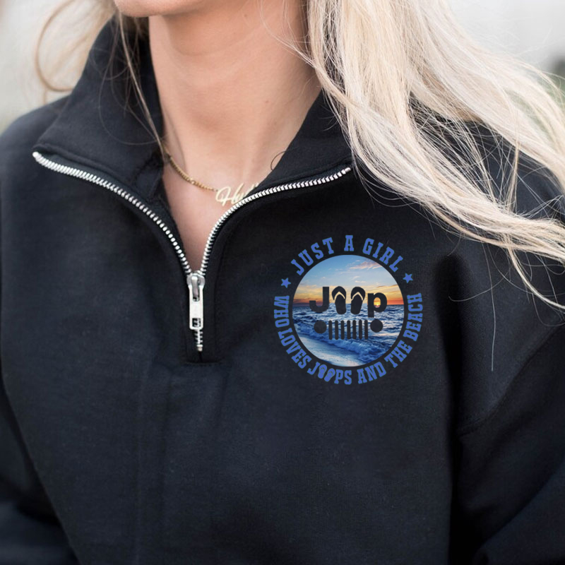 Just A Girl Who Loves Jps and the Beach Full-Zip Jacket