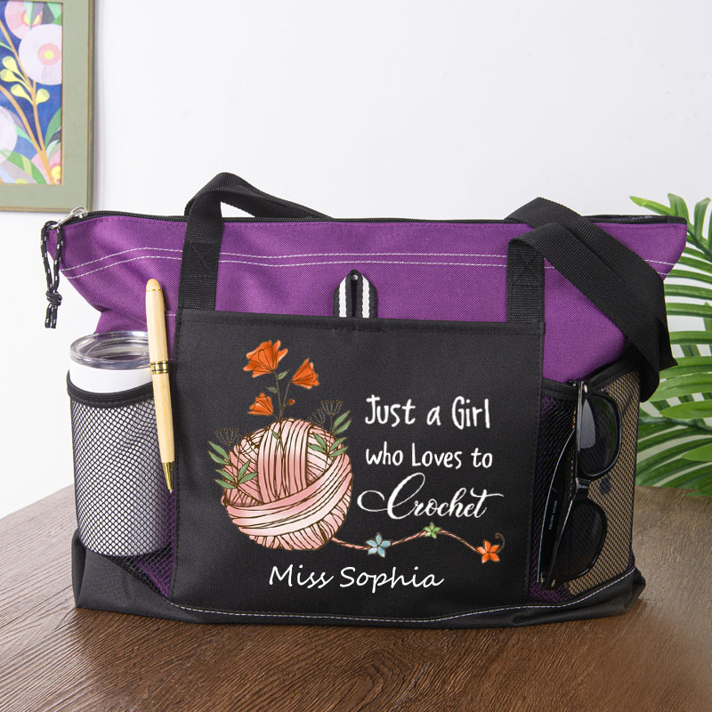 Just a Girl Who Loves Crochet Tote bag