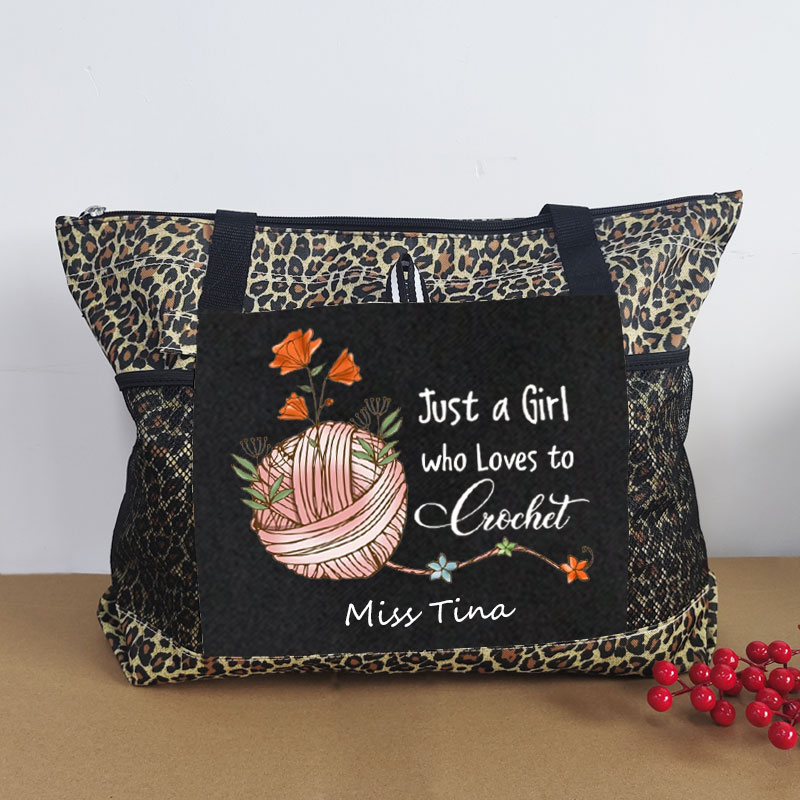 Just a Girl Who Loves Crochet Tote bag