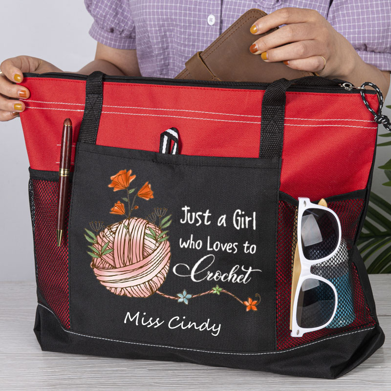 Just a Girl Who Loves Crochet Tote bag