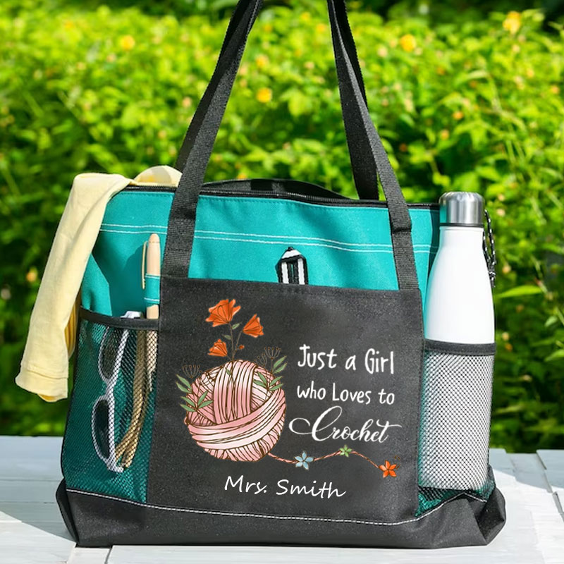 Just a Girl Who Loves Crochet Tote bag