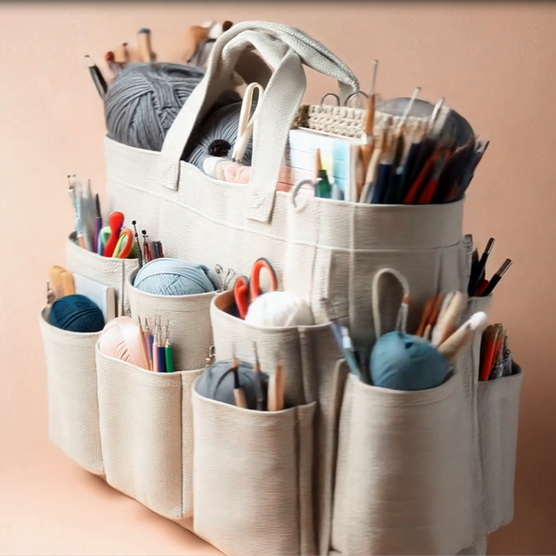 Knitting Crochet Lovers Tote Bag Handbag