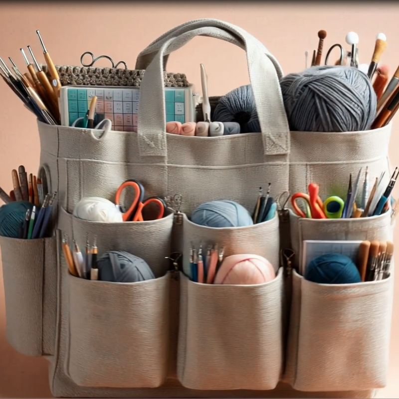 Knitting Crochet Lovers Tote Bag Handbag