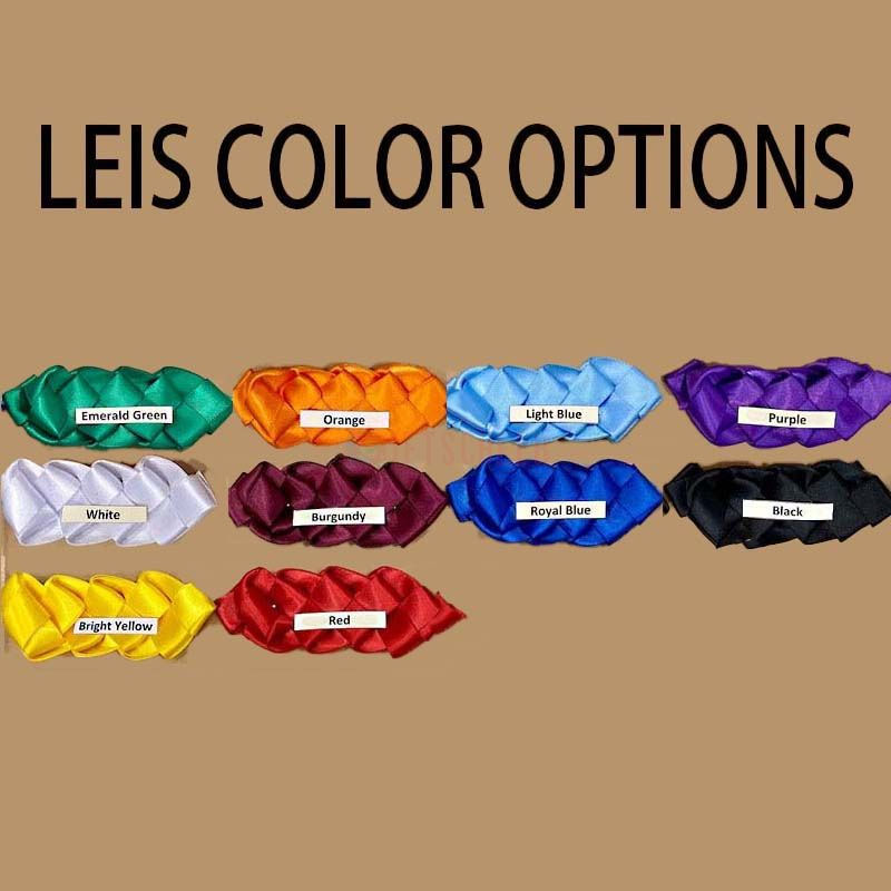 Braided 7/8" Ribbon Leis for Graduation/personalized name/ school colors