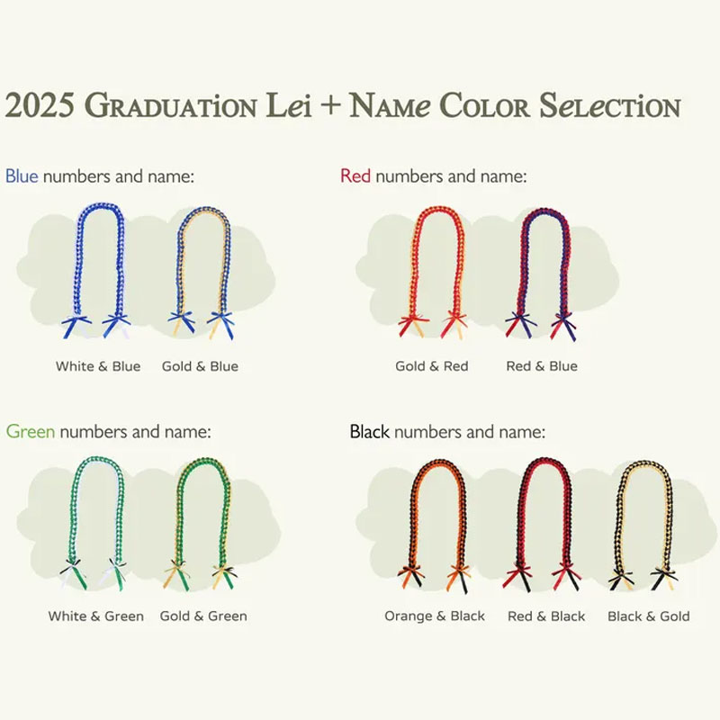Graduation Lei 2025 With Name, Class of 2025 Graduation Lei
