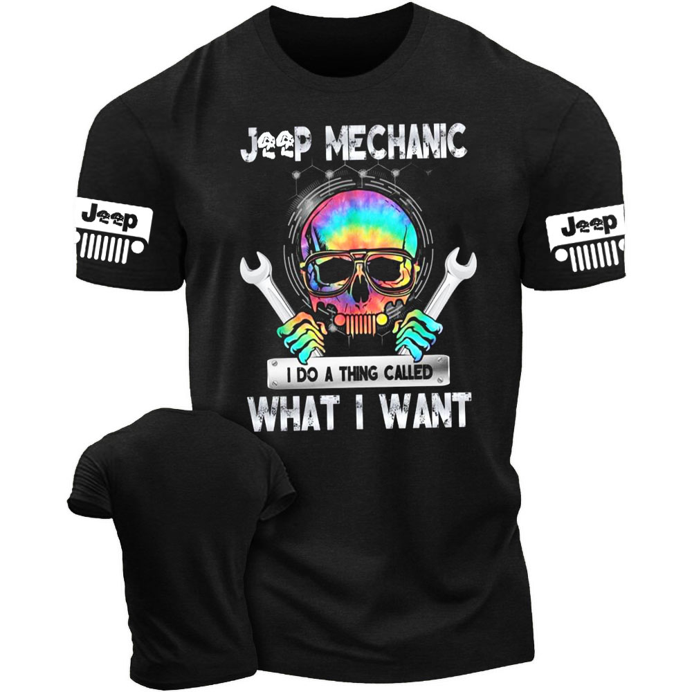 Jp Mechanic I Do A Thing Called What I Want Skull Men's Tshirt