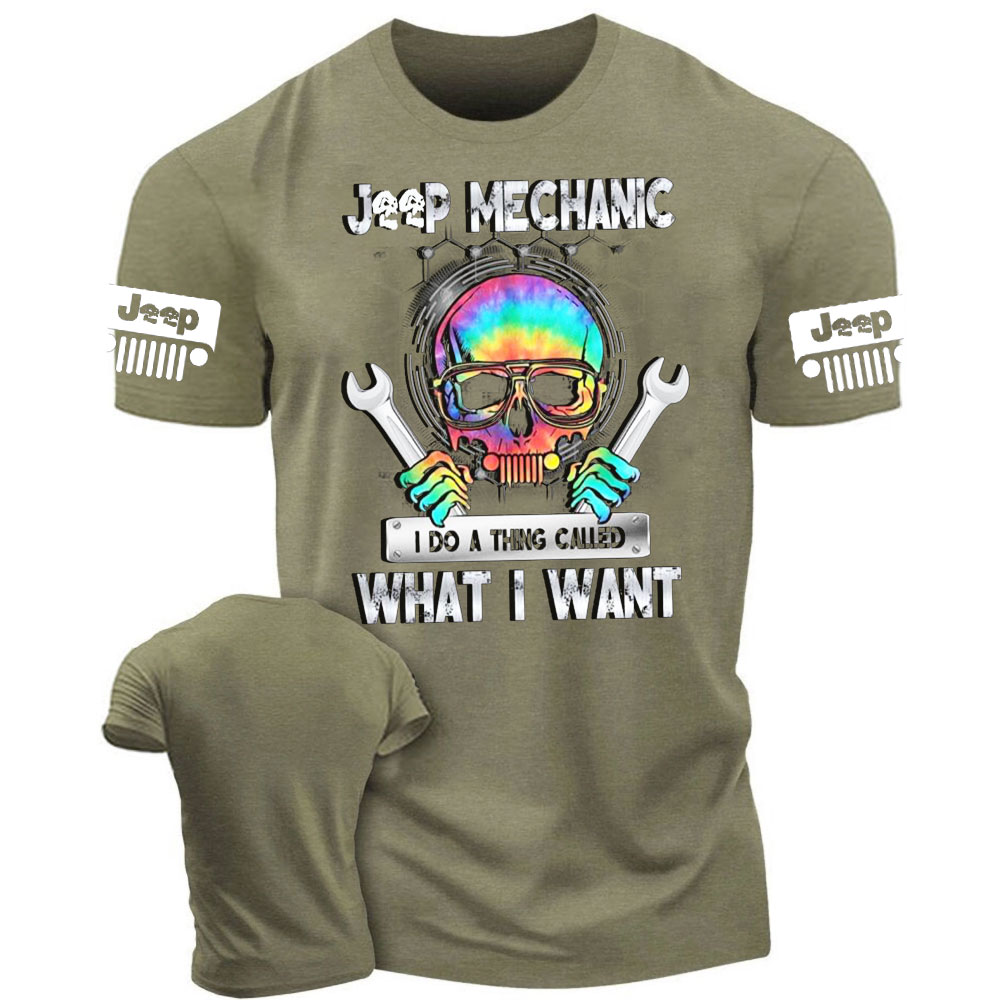 Jp Mechanic I Do A Thing Called What I Want Skull Men's Tshirt