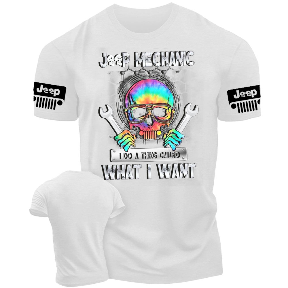 Jp Mechanic I Do A Thing Called What I Want Skull Men's Tshirt