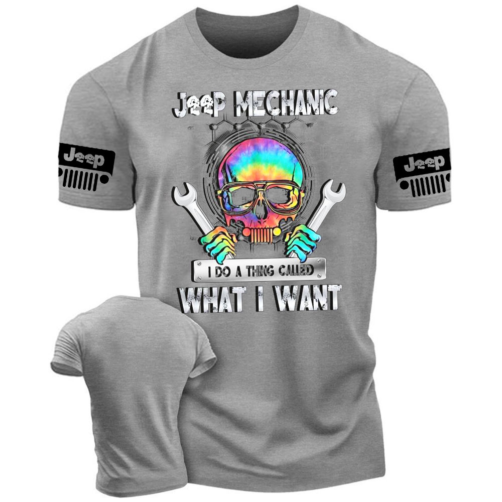 Jp Mechanic I Do A Thing Called What I Want Skull Men's Tshirt
