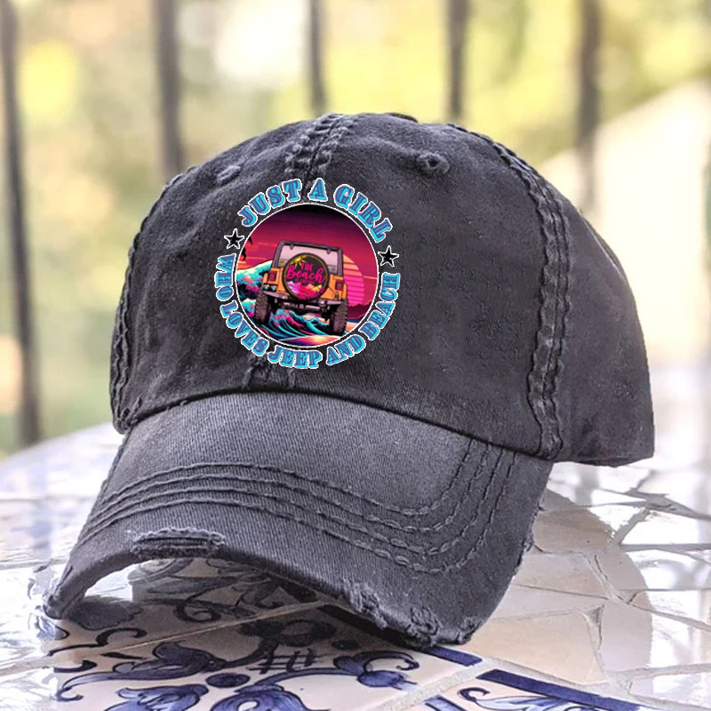 Off Road Jeep Beach Jeep Girl Baseball Hat