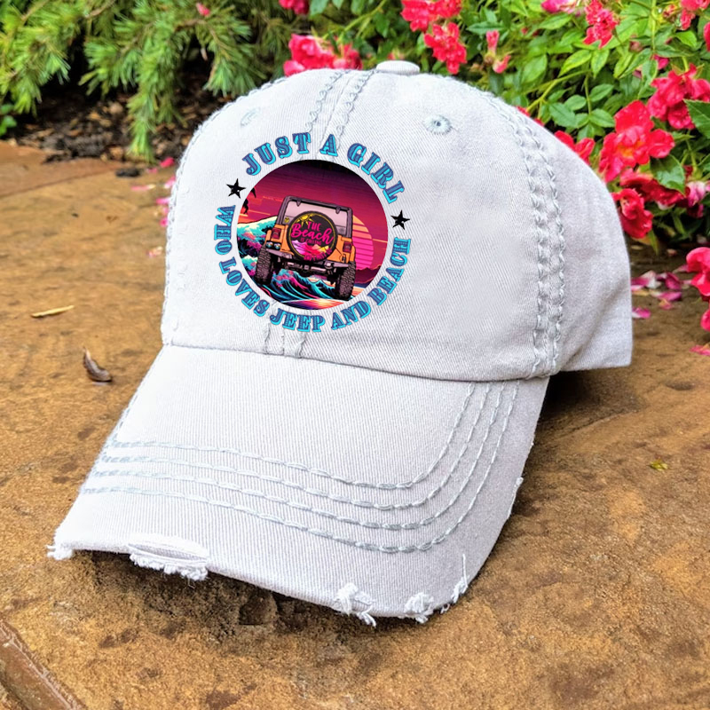 Off Road Jeep Beach Jeep Girl Baseball Hat