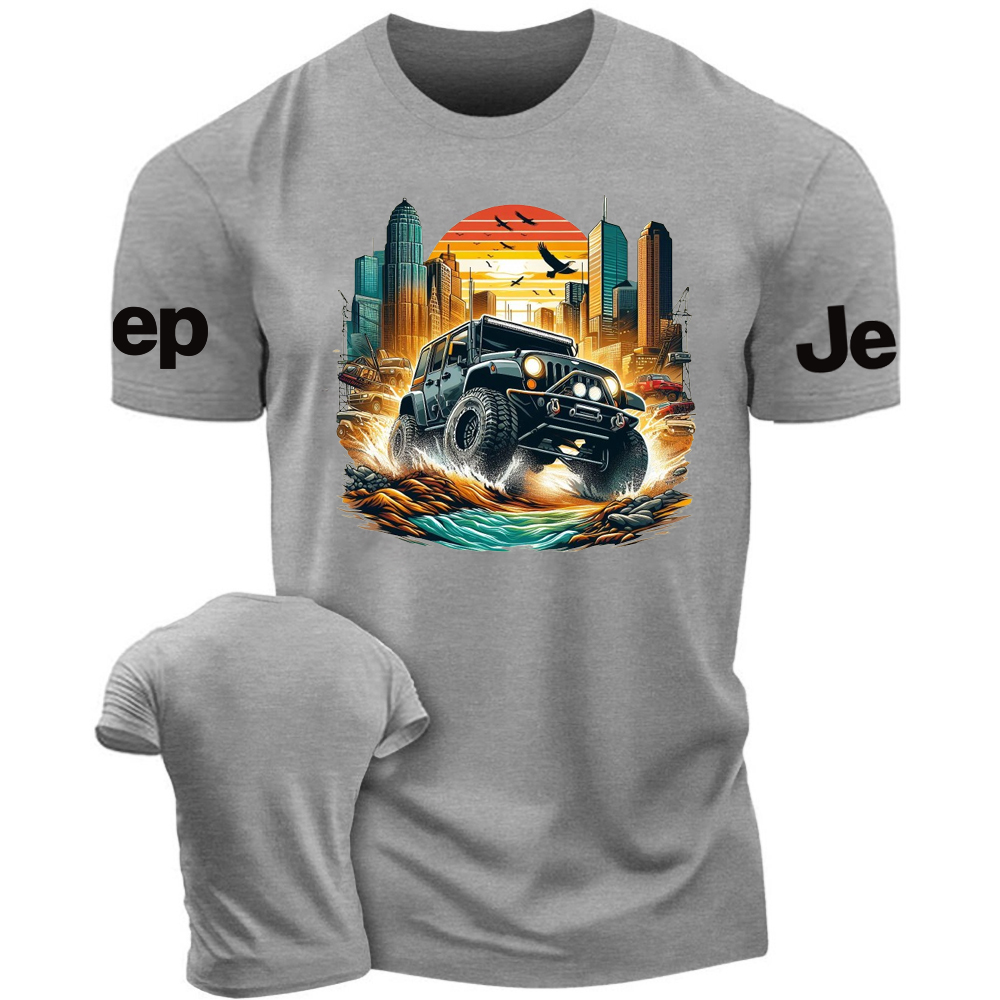 Off Roading Jp City Muntains Sunset T-Shirt