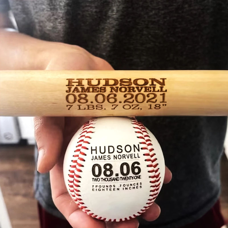 Personalized Baseball Baby Birth Announcement