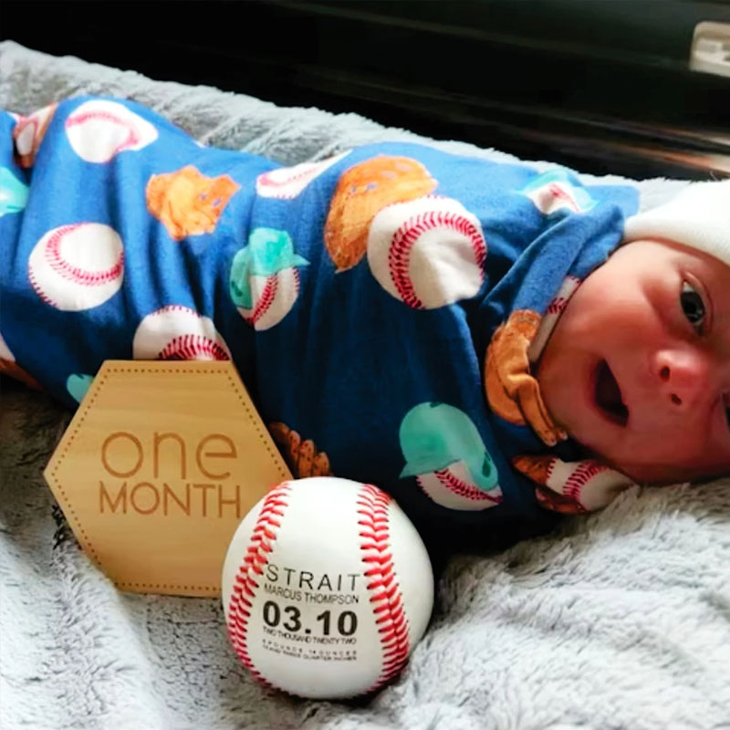 Personalized Baseball Baby Birth Announcement