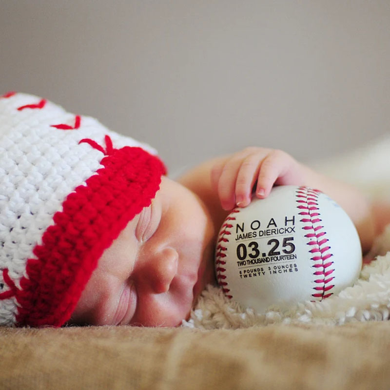 Personalized Baseball Baby Birth Announcement