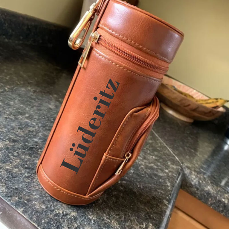 Personalisierter Zigarren-Humidor-Etui-Halter Leder Zigarren graviert Männer Geschenk