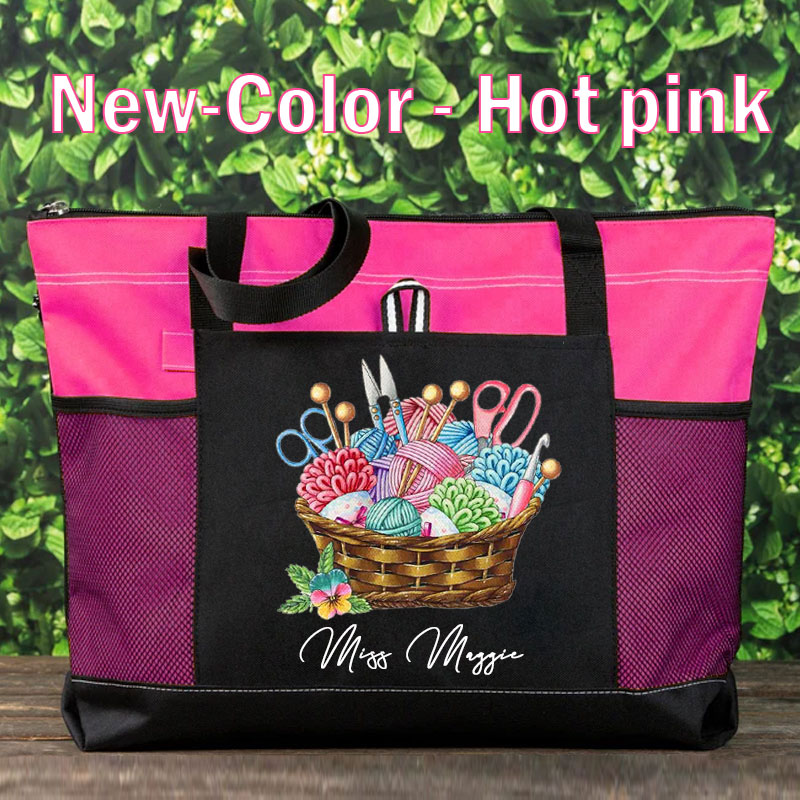 Personalized Crochet Tote Bag Knitting Gift