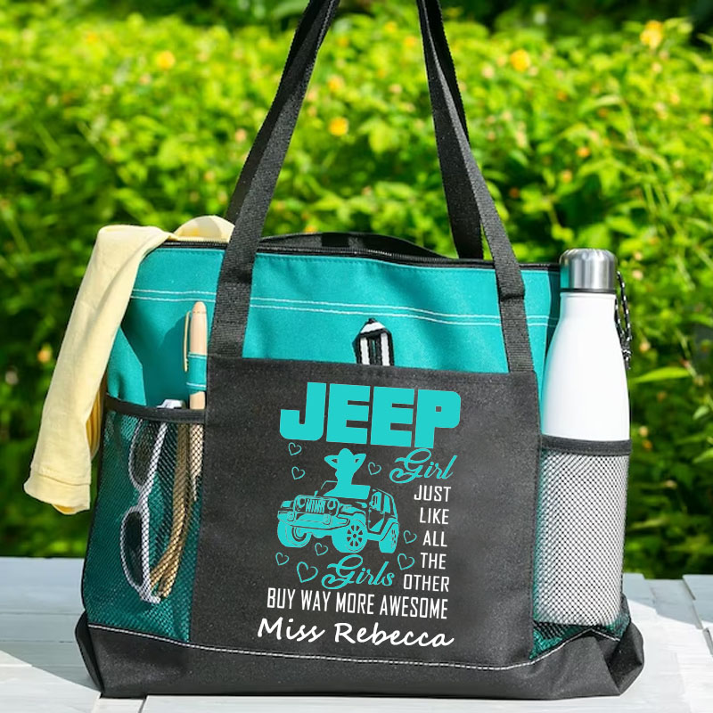Personalized Jeep Girl Just Like All The Other Tote Bag