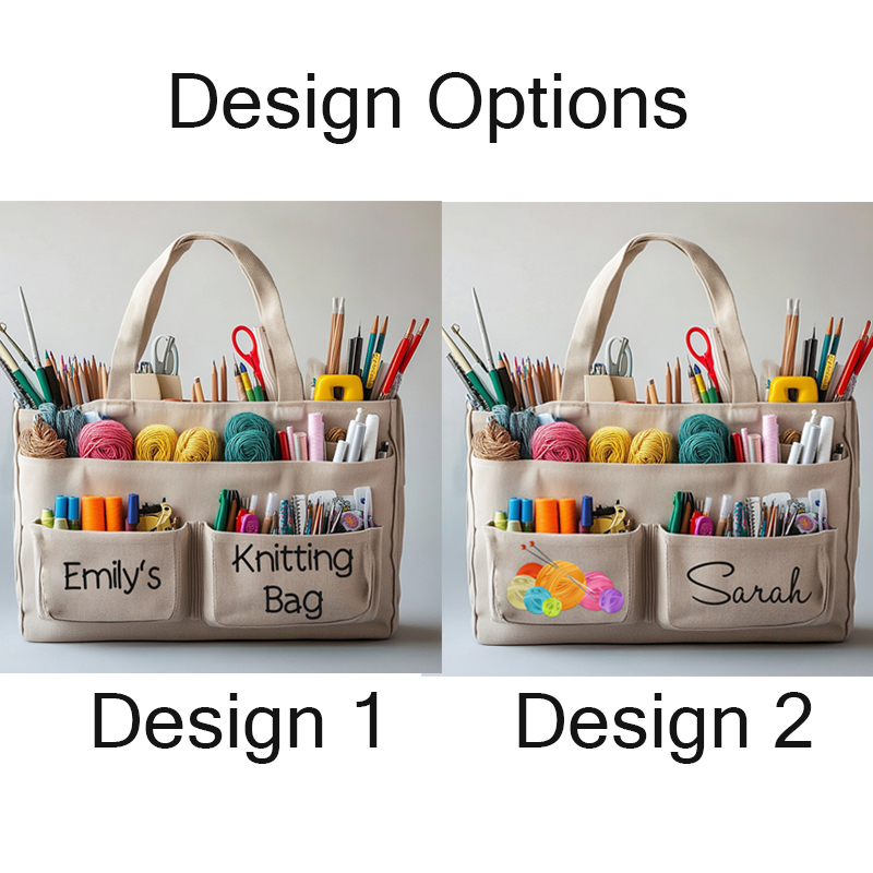 Personalized Knitting Lovers Tote Bag Handbag