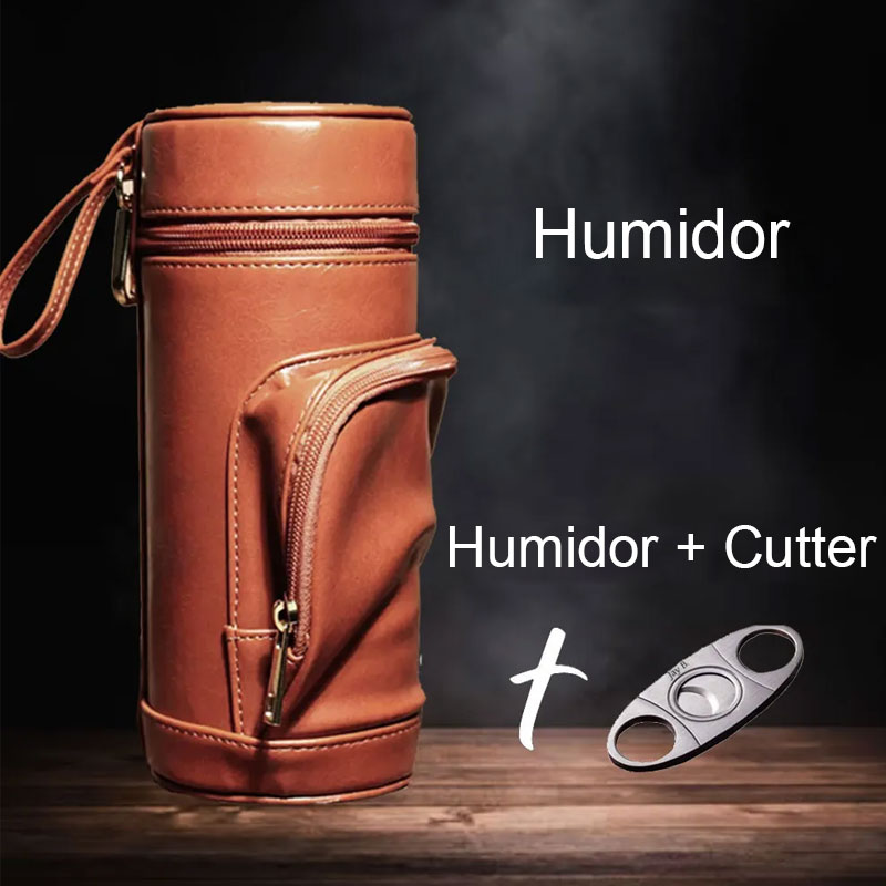 Personalized Leather Cigar Humidor Case Cigars Holder