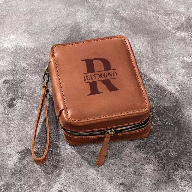 Personalized Leather Travel Cigar Box For Cigar Accessories