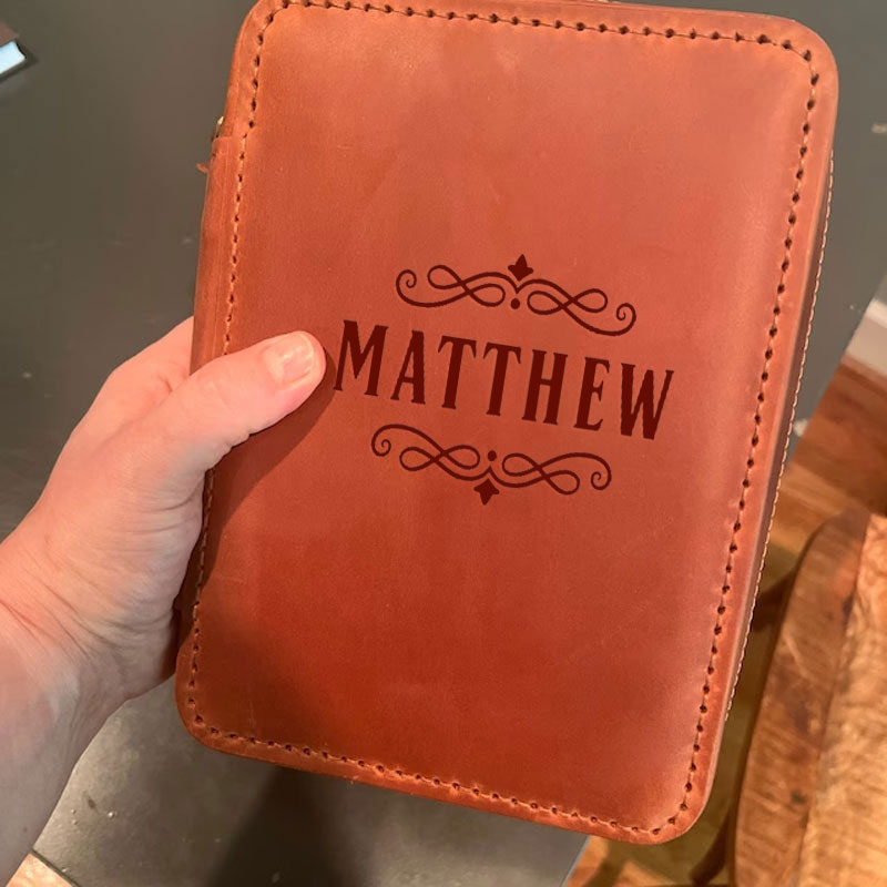 Personalized Leather Travel Cigar Box For Cigar Accessories