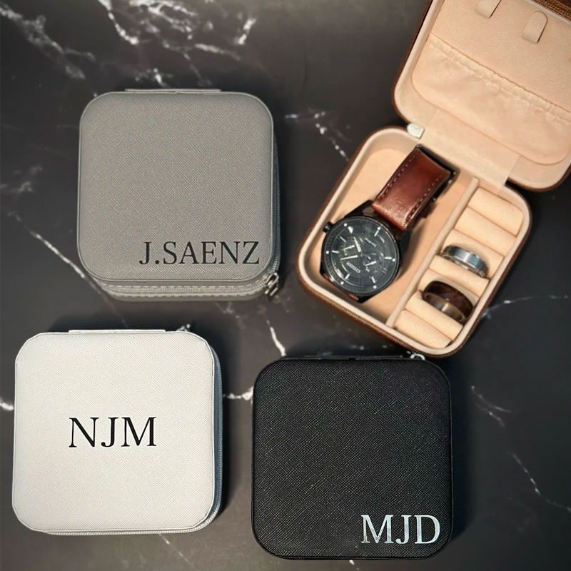 Personalized Men Watch Box Storage Case