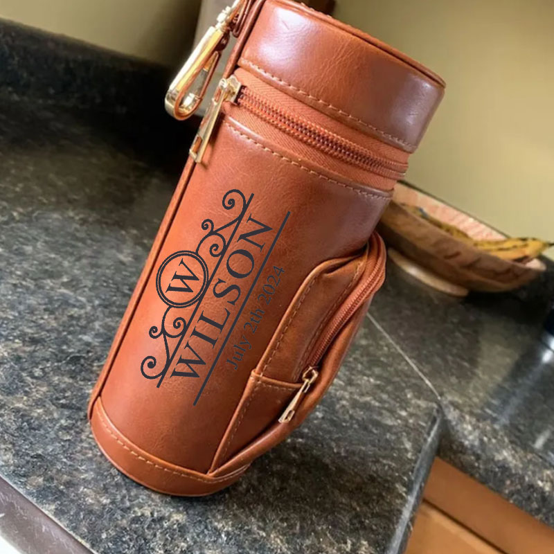 Personalized Men's Cigar Humidor Case Leather Gift