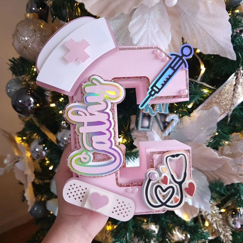 Personalized Nurse 3d Letter Present