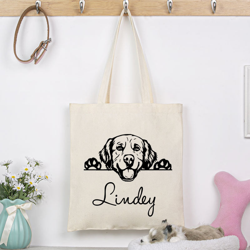 Personalized Pet Bag Dog Mom Canvas Bag Dog Breed