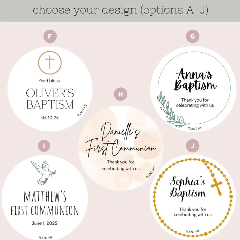 Personalized Plantable Seed Paper Favours