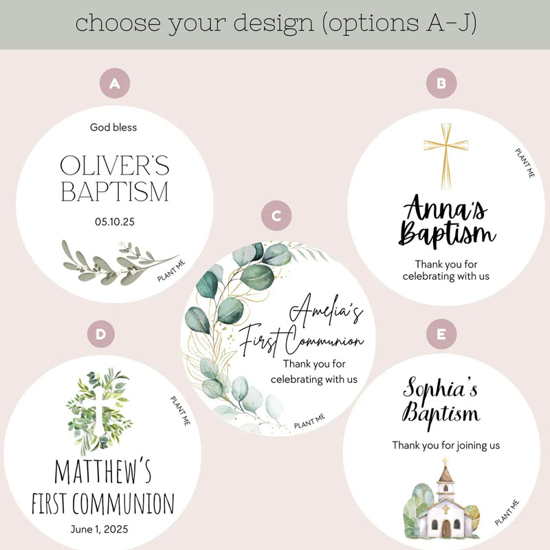 Personalized Plantable Seed Paper Favours