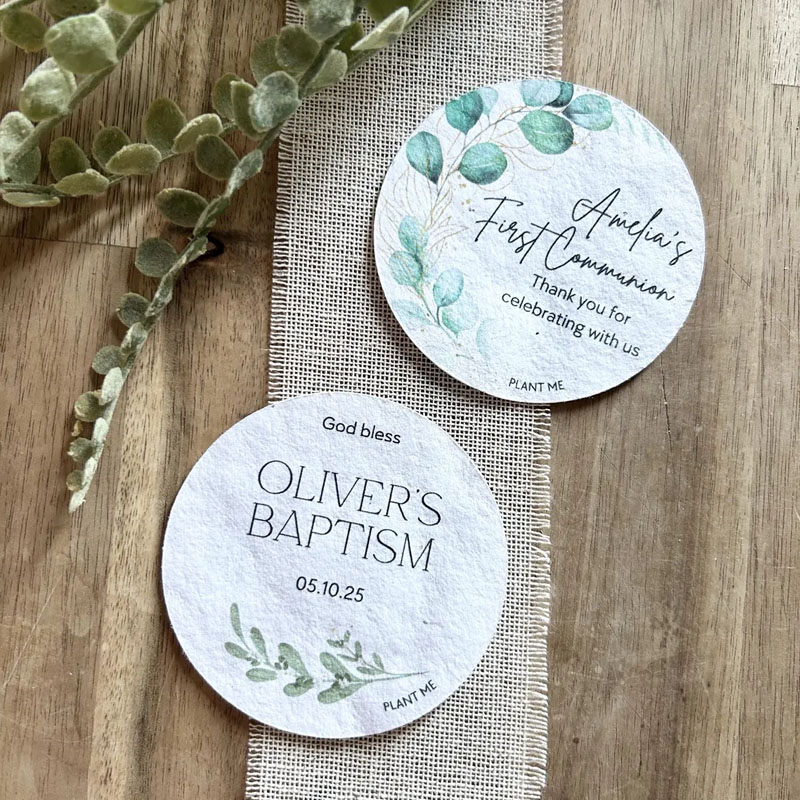 Personalized Plantable Seed Paper Favours