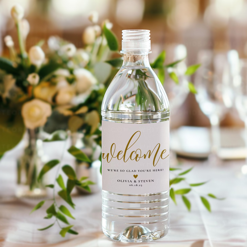 Personalized Wedding Water Bottle Labels