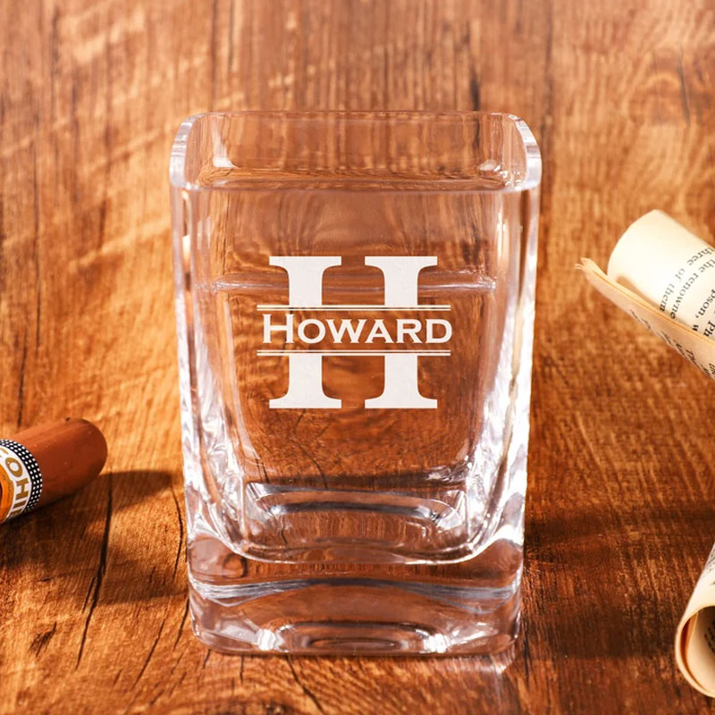Personalized Whiskey Cigar Glass Holder Whiskey Lover Gift