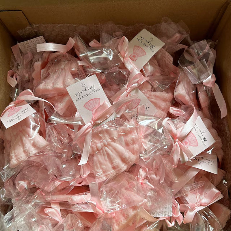 Pink Bow Soap Favors Baby Shower Gifts