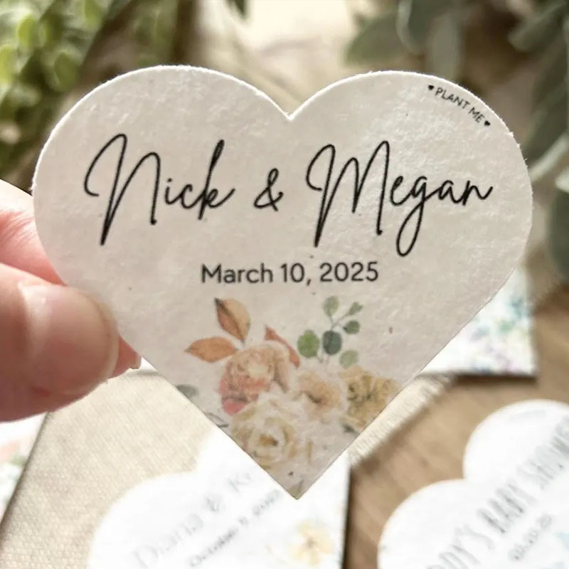 Plantable Seed Paper Wedding & Shower Favours