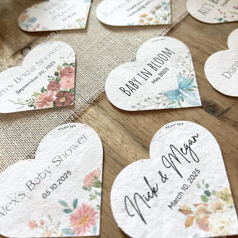 Plantable Seed Paper Wedding & Shower Favours