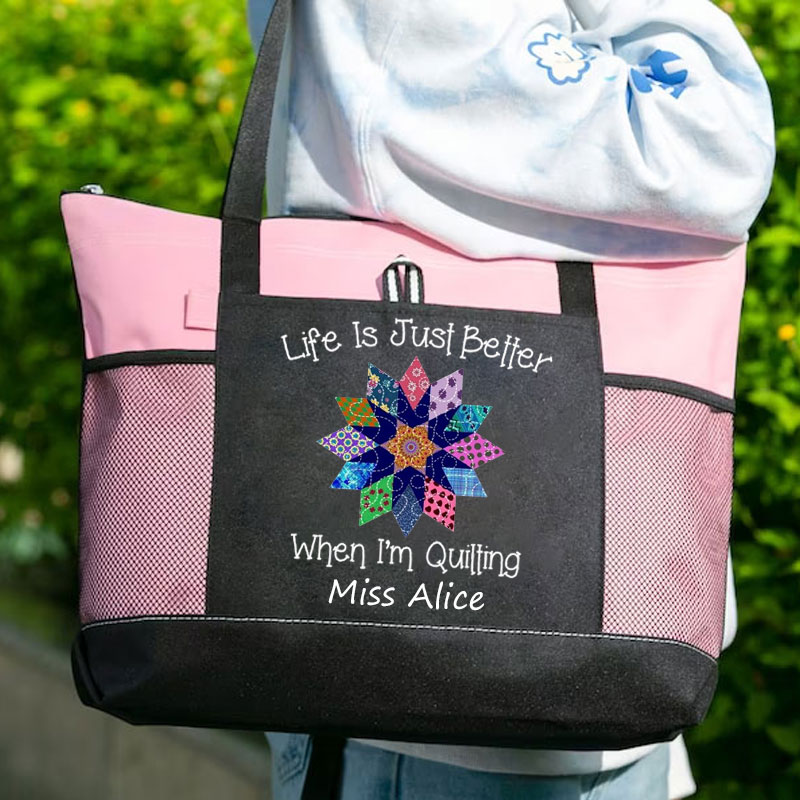 Quilt Gifts Tote Bag Better When Quilting