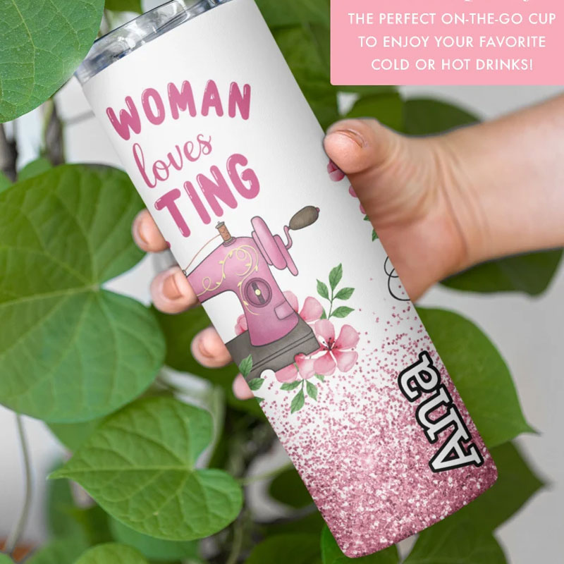 Quilting Gifts Personalized Tumbler Gift for Quilter