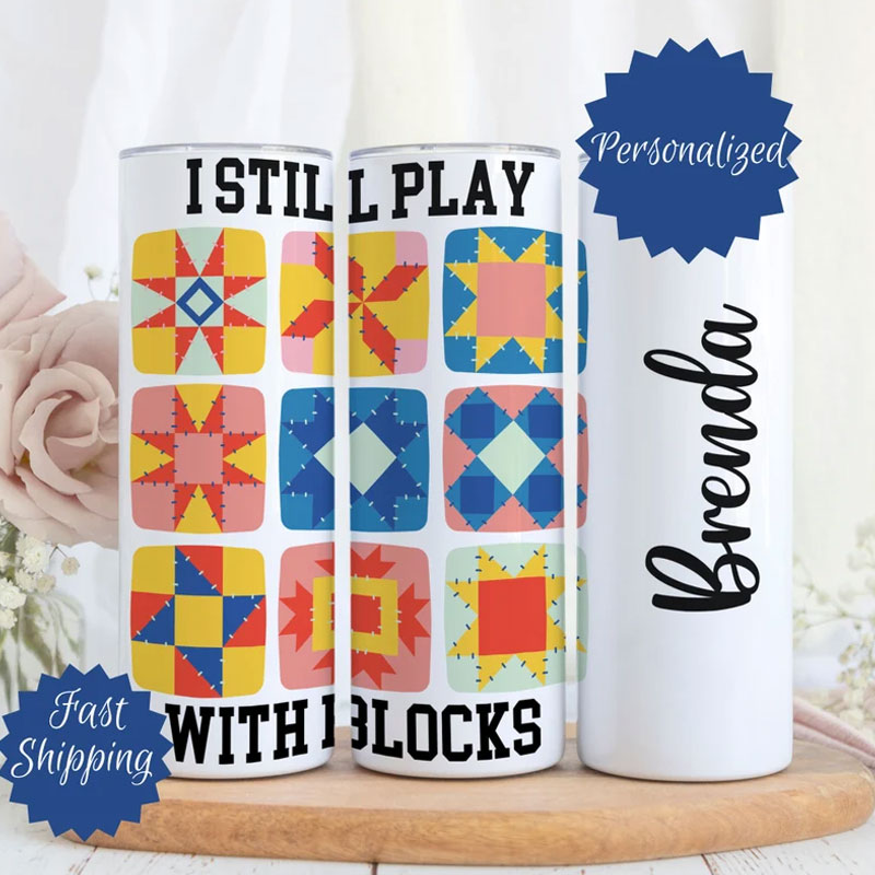 Quilting Gifts Personalized Tumbler Gift for Quilter