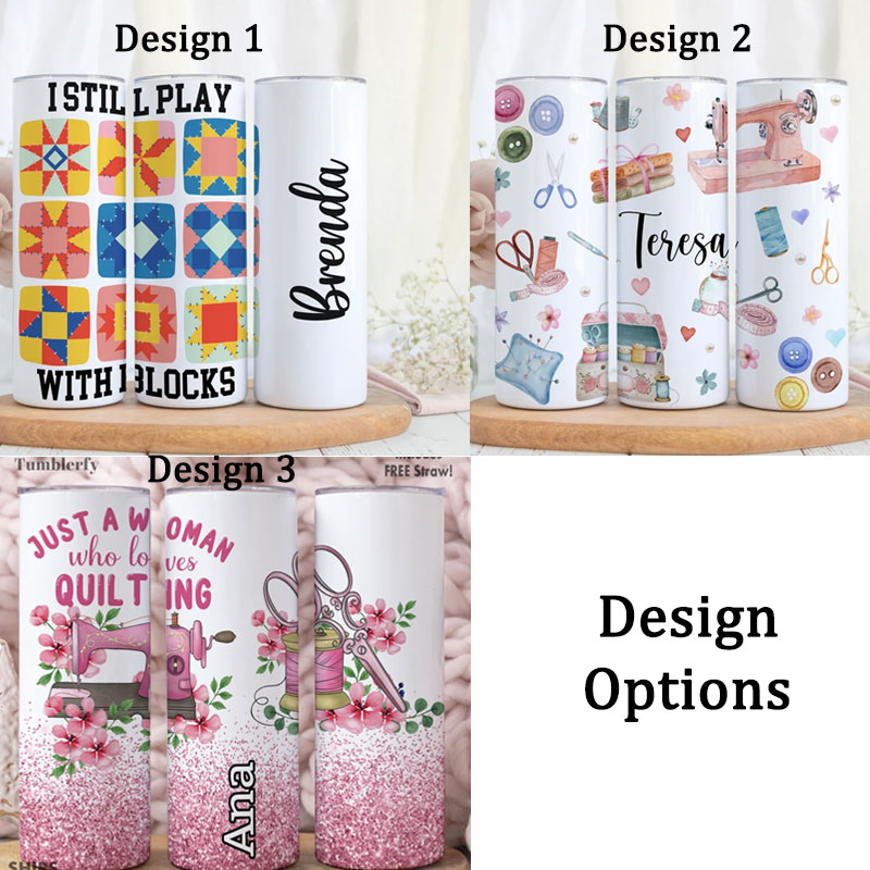 Quilting Gifts Personalized Tumbler Gift for Quilter