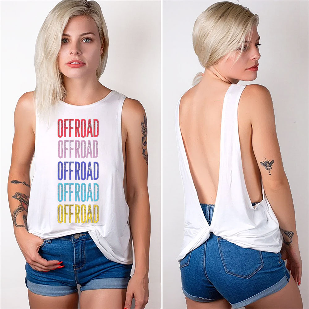 Colorful Offroad Adventure 4×4 Funny Design Women Tank Top