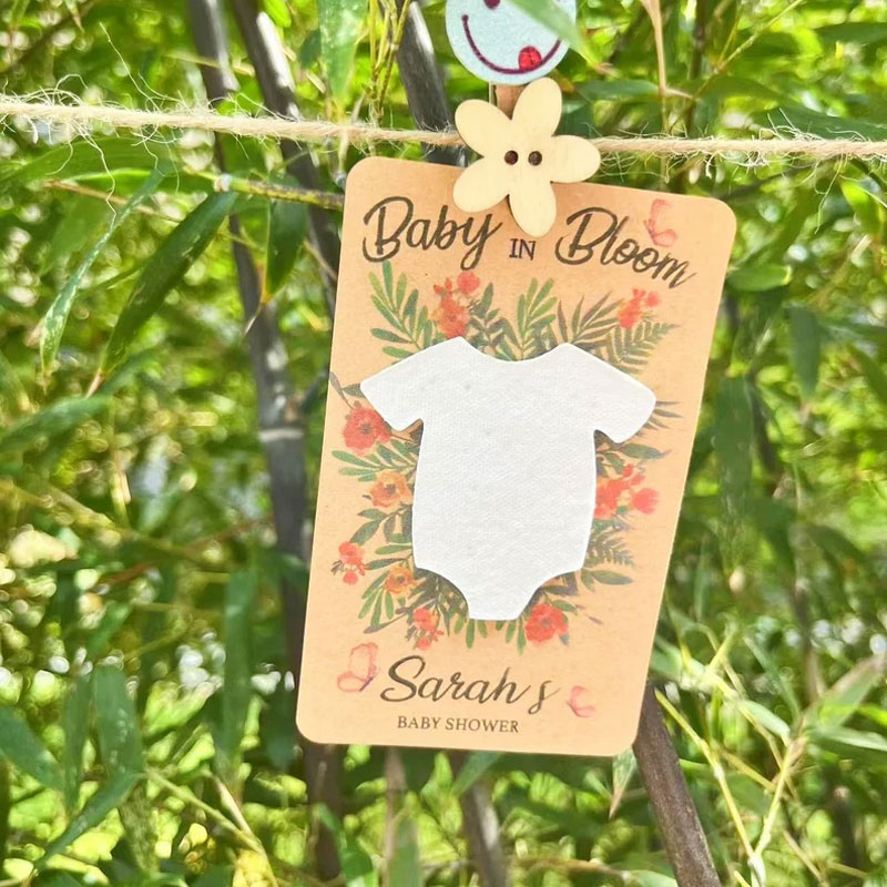 Seed Paper Baby Shower Favors Baby In Bloom