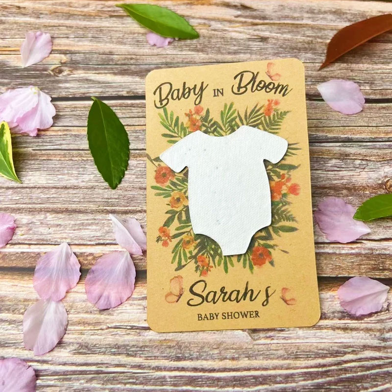 Seed Paper Baby Shower Favors Baby In Bloom